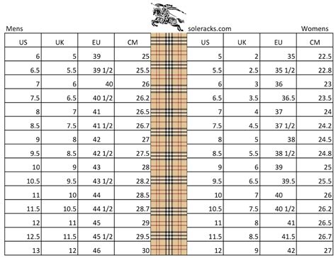 what size are burberry womens shoes|Burberry size chart.